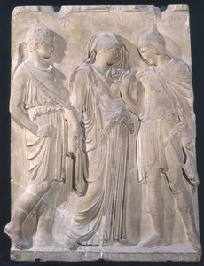 Orpheus，Eurydice和Hermes（大理石）