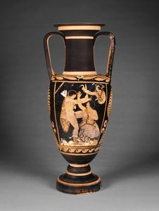 Paestan红色图形颈部双耳瓶，公元前340年（兵马俑）