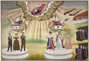 为希腊解放的众神祷告，由希腊独立战争画报历史上的第1号文章由Makryjannis将军 作者 希腊学派