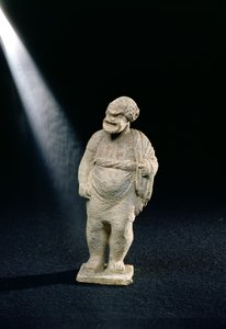 一个喜剧演员的小雕像，来自Tanagra，Boeotia