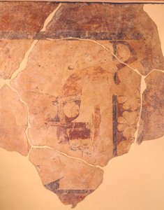 珀尔修斯猎人》，希腊特莫斯神庙 C 翼墙壁画，希腊文明，约公元前 630 年 作者 希腊学派