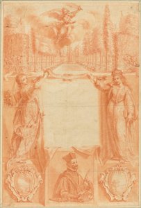一幅正面插图的设计：神圣与亵渎的博学》（Viridarium sacrae ac profanae eruditionis 作者 格雷戈尔·赫雷特