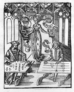文科：算术 - Gregor Reisch（1467-1525）的“玛格丽塔哲学”。 包