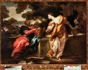 基督和撒玛利亚妇人在雅各布井上的画作 Gregorio de Ferrari（1647-1726），Genes，Musei di Strada Nuova（inv n PR 375）
