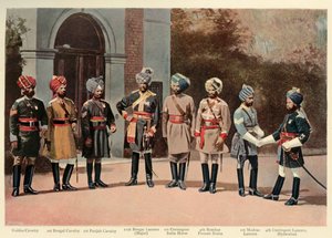 印度骑兵的类型，1901年。
