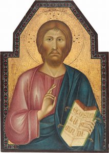 基督的祝福，约1310年。 作者 格里弗·迪·坦克雷迪