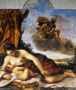 护理爱情的维纳斯，乔瓦尼-弗朗切斯科-巴尔比耶里（Giovanni Francesco Barbieri）的画作，被称为伊尔-古尔奇诺（1591-1666）。 作者 格尔奇诺