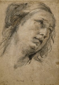 抬头向右看一个女人的头， 作者 吉多·雷尼（Guido Reni）