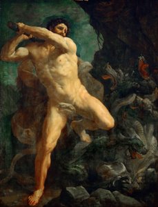 赫拉克勒斯（Hercules）杀死莱纳（Lerna）的九头蛇（Hydra），1620年至1621年。 作者 吉多·雷尼（Guido Reni）