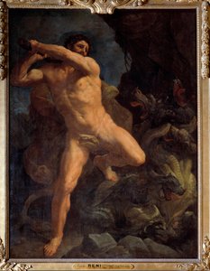 Hercules Terrassing the Hydra of Lerne 绘画 Guido Reni dit le Guide (1573-1642) 1617 Sun。 2,6x1,9 m 作者 吉多·雷尼（Guido Reni）
