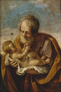 约瑟夫和基督的孩子在他的怀里 作者 吉多·雷尼（Guido Reni）