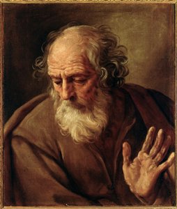 圣约瑟夫肖像 由 Guido Reni dit The Guide (1575-1642) 1640-1642 布面油画昏暗 65x53 厘米罗马，国家古代艺术画廊，科西尼宫 作者 吉多·雷尼（Guido Reni）