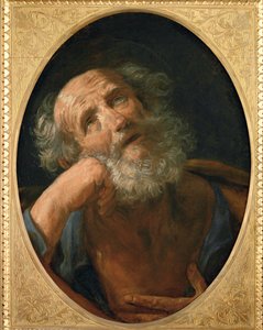 忏悔的圣彼得 - Der reuige Petrus...（布面油画） 作者 吉多·雷尼（Guido Reni）