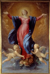 圭多·雷尼 (Guido Reni) 的处女画假设称为指南 (1575-1642) 1637 年太阳。 2,42x1,6 m 里昂，Musee des Beaux Arts 作者 Guido Reni