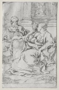 神圣家族。 作者 吉多·雷尼（Guido Reni）
