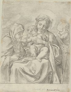 圣家族与圣克莱尔，1590-1600年。 作者 吉多·雷尼（Guido Reni）