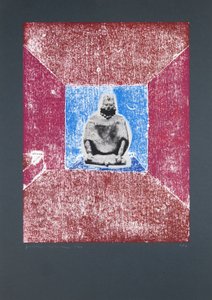 《看不见的房间 n°2》，2019（木刻和丝网印刷） 作者 吉尔赫姆·庞特斯（Guilherme Pontes）