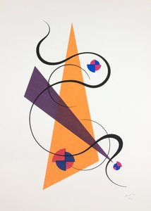 运动 Nº4，2019 年（丝网版画） 作者 吉尔赫姆·庞特斯（Guilherme Pontes）