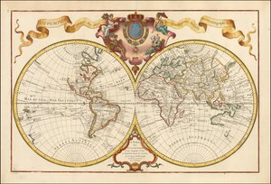 1720 年世界地图 - Mappemonde a l