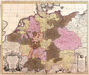 德国地图（蚀刻版 作者 纪尧姆·德利斯（Guillaume Delisle）