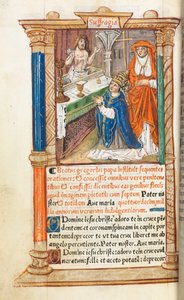 罗马的小时使用印刷书：fol。 96v，圣格雷戈里（Mass of St. Gregory），1510年。