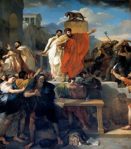 The death of Virginia In 449 BC, Appius Claudius, decemvir under the Republic of Rome claims Virginia (Verginia), daughter of the Centurion Virginius (Verginius) with which he is in love, like his slave. Abusing his power, he makes her stop. The decemvir c 作者 纪尧姆·莱瑟尔（Guillaume Lethiere）
