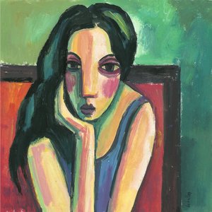 黑发女孩，2013 年（纸上水粉画）