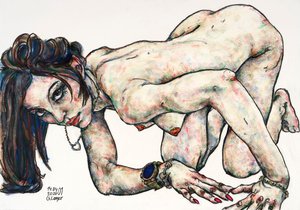 裸女，视线水平
