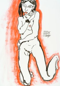 跪着行为，不在那里