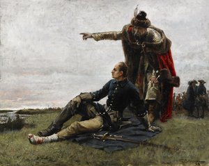 波尔塔瓦战役后的瑞典查理十二世和伊万-马泽帕，1879年 作者 古斯塔夫·塞德斯特伦