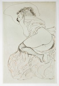 女性裸体，左转 作者 古斯塔夫·克里姆特