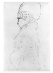 高大的帽子女士，1917年， 作者 古斯塔夫·克里姆特