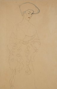 稍微向左转，1907年 作者 古斯塔夫·克里姆特