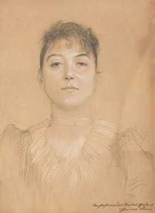 女人的画像，约1890-1891年 作者 古斯塔夫·克里姆特