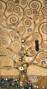 比利时布鲁塞尔斯托克莱宫楣画草图（纸面水彩和铅笔画） 作者 古斯塔夫·克里姆特