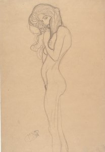 1901年，为贝多芬·弗里兹作常设女性裸体研究。 作者 古斯塔夫·克里姆特