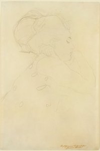 新娘》研究，约 1917-18 年（纸上铅笔） 作者 古斯塔夫·克里姆特