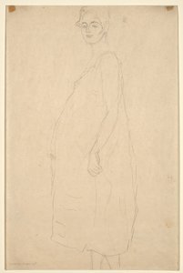着装孕妇研究》，约 1915-16 年（铅笔，日本纸） 作者 古斯塔夫·克里姆特