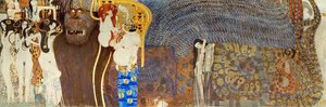 贝多芬带状装饰，细节：敌对势力，1902年 作者 Gustav Klimt