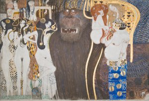 贝多芬壁画。对幸福的憧憬 作者 Gustav Klimt