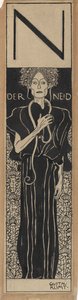 妒忌》，1898年。 作者 古斯塔夫·克里姆特