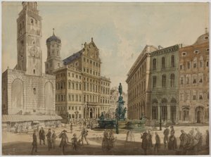 Perlachturm 和奥格斯堡市政厅 作者 古斯塔夫·克劳斯