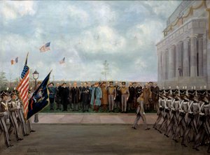 古斯塔夫-布洛克（1881-1945 年）创作的 "在华盛顿执行任务的马歇尔-约瑟夫"。1917年（布面油画） 作者 古斯塔夫·布洛克