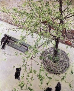 从上方眺望的林荫大道，1880年 作者 古斯塔夫·卡耶博特