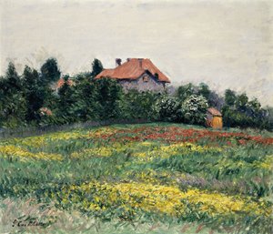 诺曼底乡村；诺曼底的风景，1884年 作者 古斯塔夫·卡耶博特