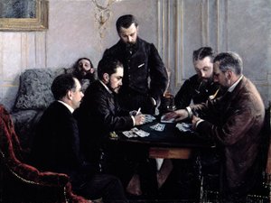 Bezique游戏，1881年 作者 古斯塔夫·卡耶博特