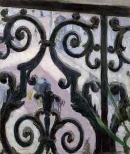 阳台上的景色 - 阳台上的景色 - Gustave Caillebotte 的画作（1848-1894） 作者 古斯塔夫·卡耶博特