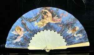 为Charles Garnier的妻子Louise Bary画的扇子