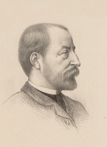作曲家卡米耶-圣桑1835-1921年的画像，1884年。 作者 古斯塔夫·克拉伦斯·罗道夫·布朗厄尔