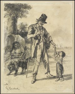 1868年，在奥尔南的乞eg施舍 作者 古斯塔夫·库尔贝